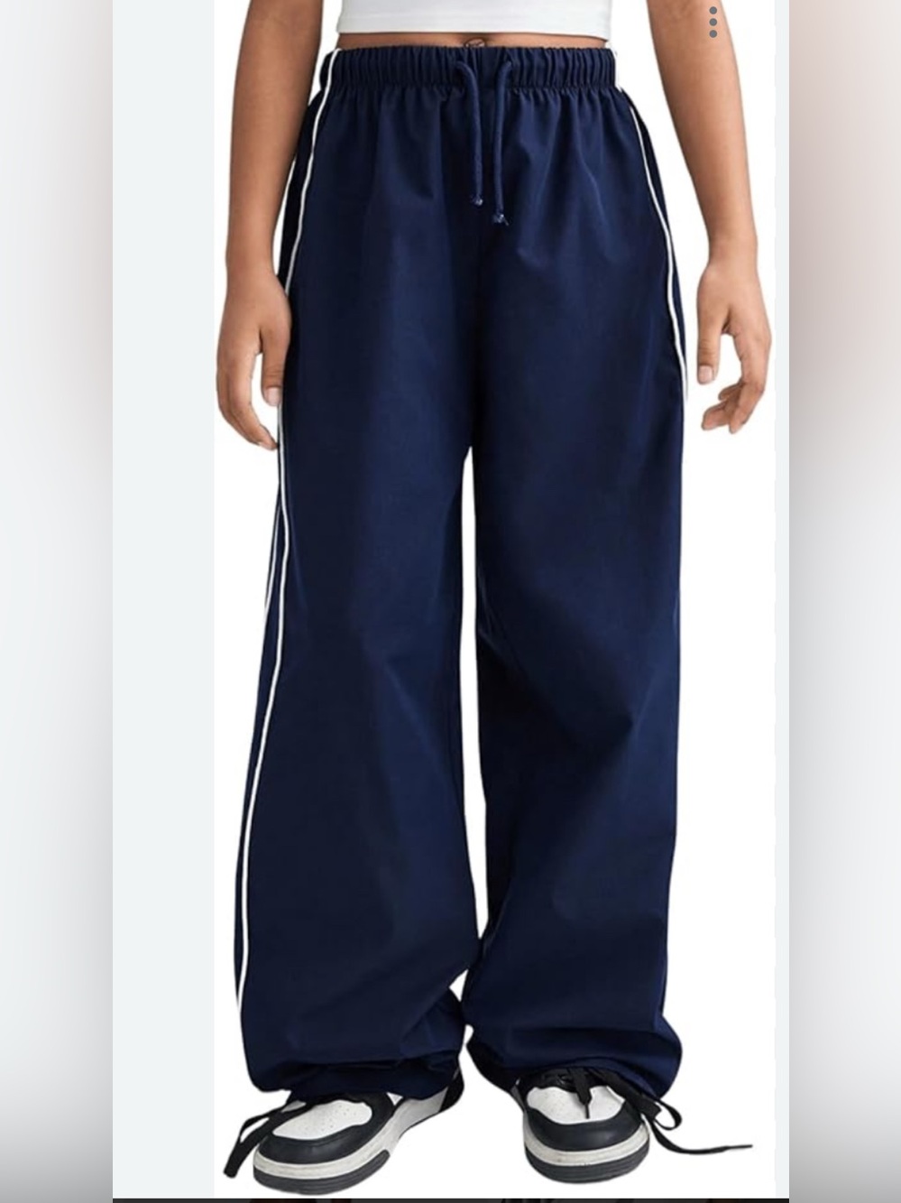 Wild Fable Navy Wide Leg Track Pants with Contrast Piping Size XS - Picture 1 of 7